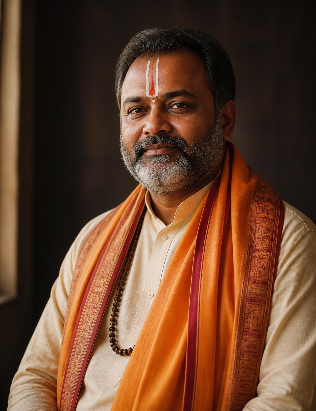 Portrait of Pandit Bishnu Bhandari
